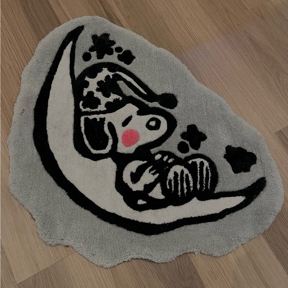 Sleeping Snoopy Rug 2ft handmade custom